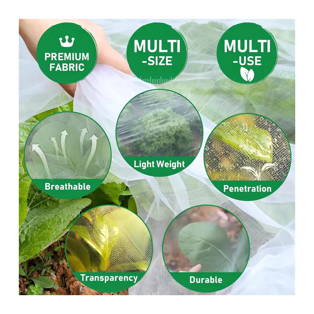 Schutznetz für Gemüse und Pflanzen als Insekten- und Vogelschutz im Garten - Bild 3