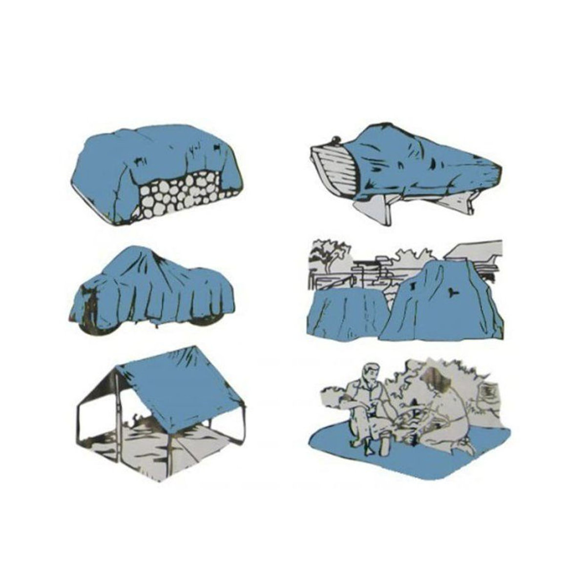 Schutzplane von tireusesabiere in Weiß, 3 x 6 m, 180 g/m², wasserdicht und robust - Bild 1