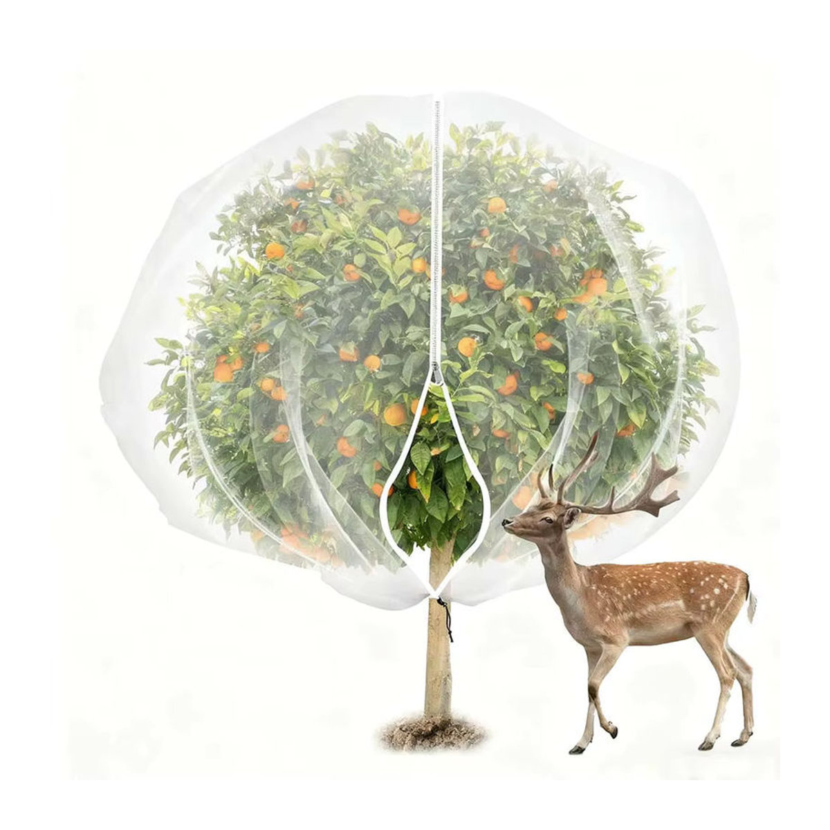 Schutztasche aus Mesh-Netz in Weiß zur Schädlingsbekämpfung und zum Vogelschutz für Pflanzen, Bäume, Gemüse, Erdbeeren und Trauben - Bild 6