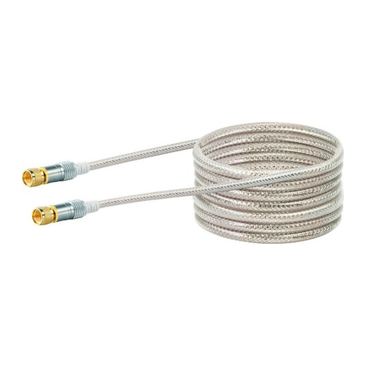 Schwaiger SAT-Anschlusskabel 10 m mit F-Stecker zu F-Stecker, 110 dB, 4-fach geschirmt, Weiss - Bild 2