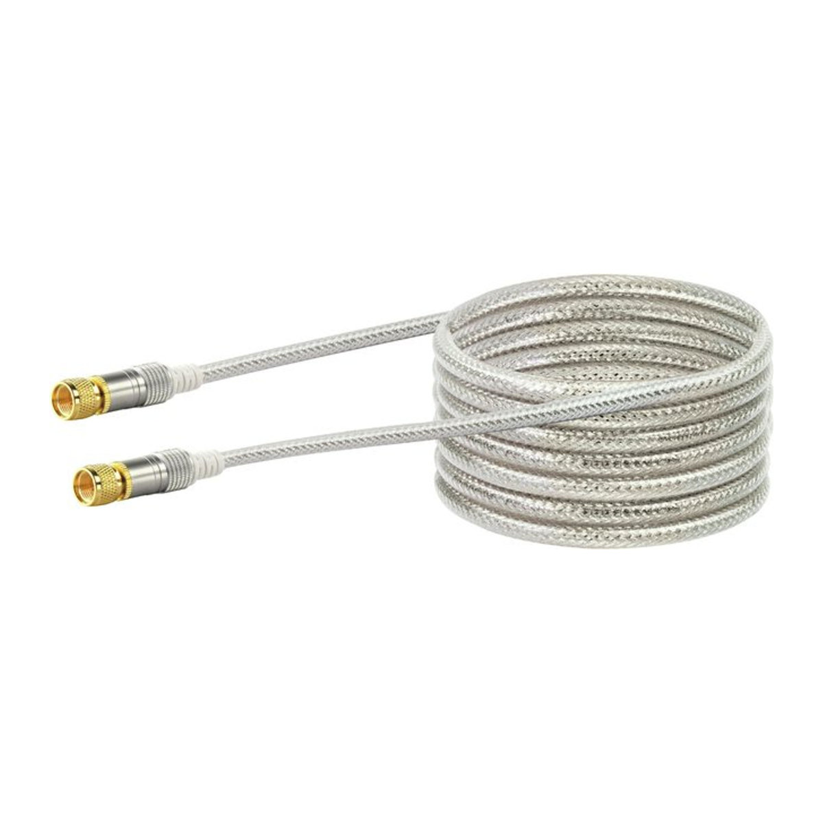 Schwaiger SAT-Anschlusskabel F-Stecker 5m Transparent 75 Ohm - Bild 1