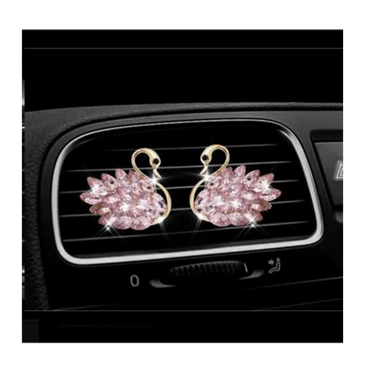 Schwan Air Vent Clips Auto Parfüm Diffusor mit Strass in Gold für dein Auto - Bild 2