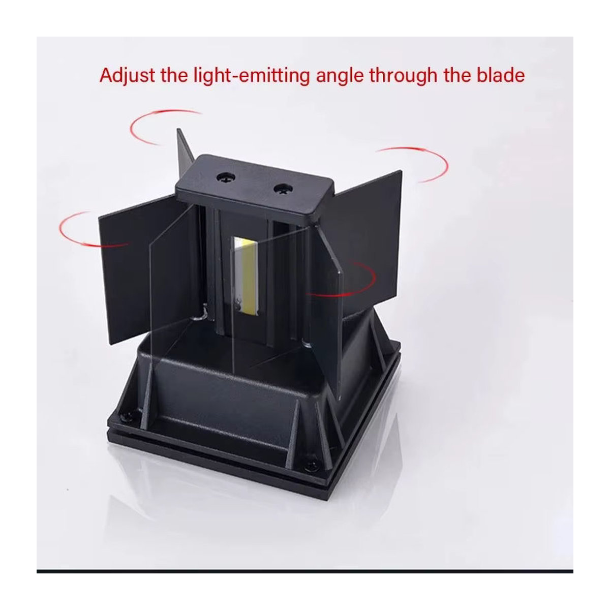 Schwarze 12W LED Wandleuchte mit PIR Sensor, wasserdichte IP65 Außenleuchte im minimalistischen Design für Garten, Veranda und Innenbereich - Bild 4