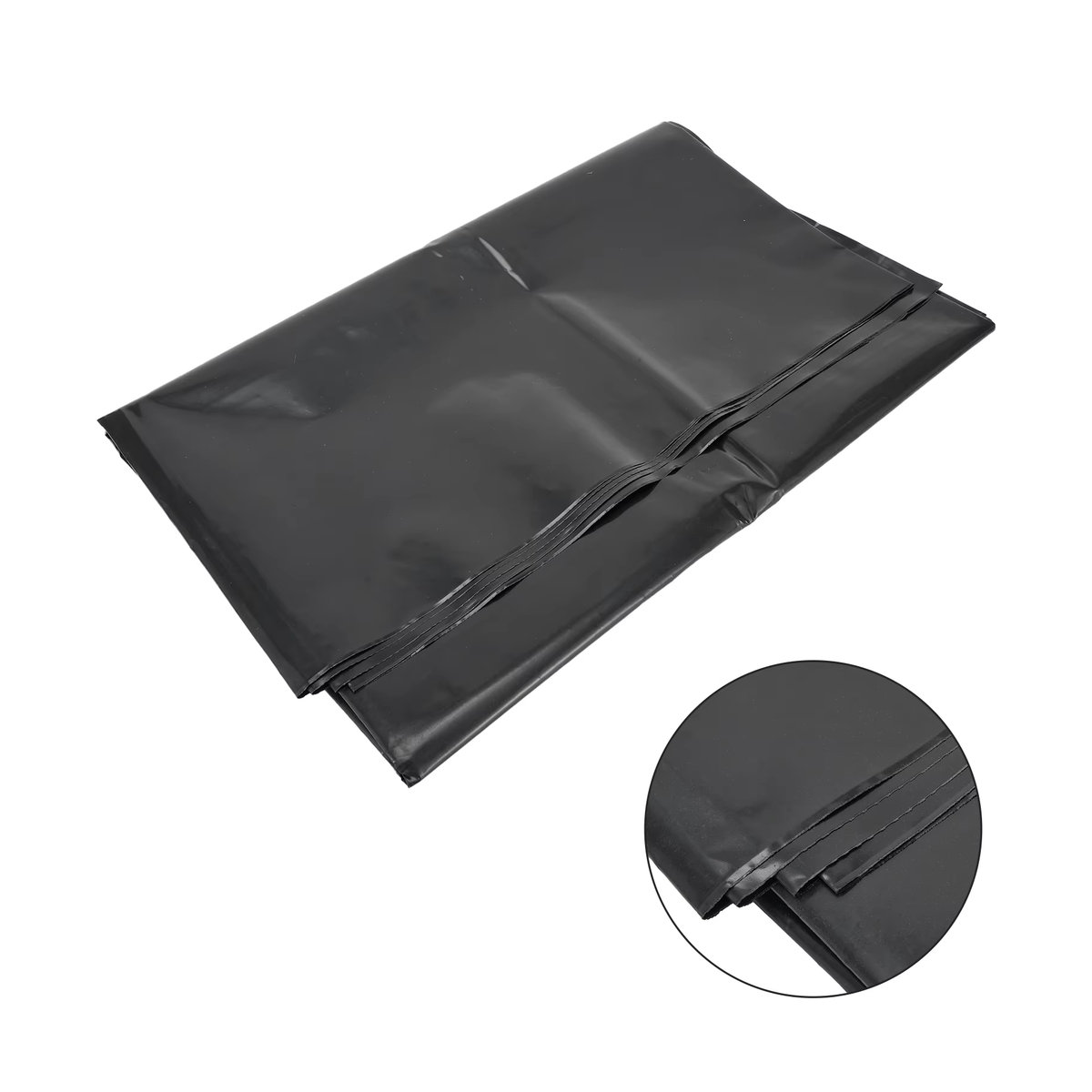 Schwarze HDPE Teichfolie für Fischteich und Pool als wasserdichte Membran für die Gartenlandschaft, 0,12 mm Dicke - Bild 3