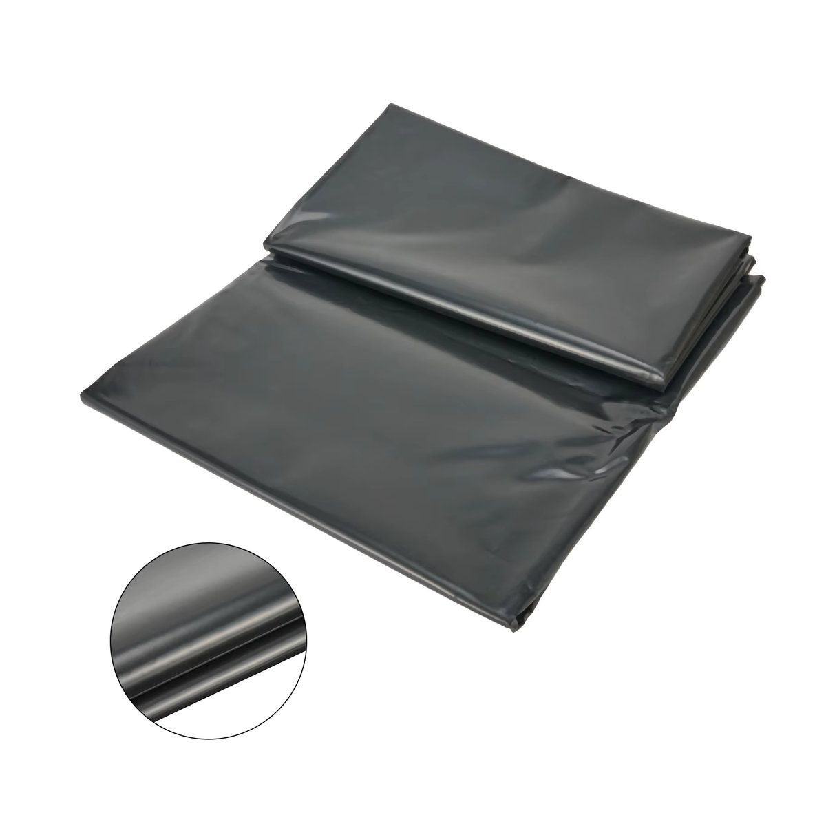 Schwarze HDPE Teichfolie für Fischteich und Pool als wasserdichte Membran für die Gartenlandschaft, 0,12 mm Dicke - Bild 4