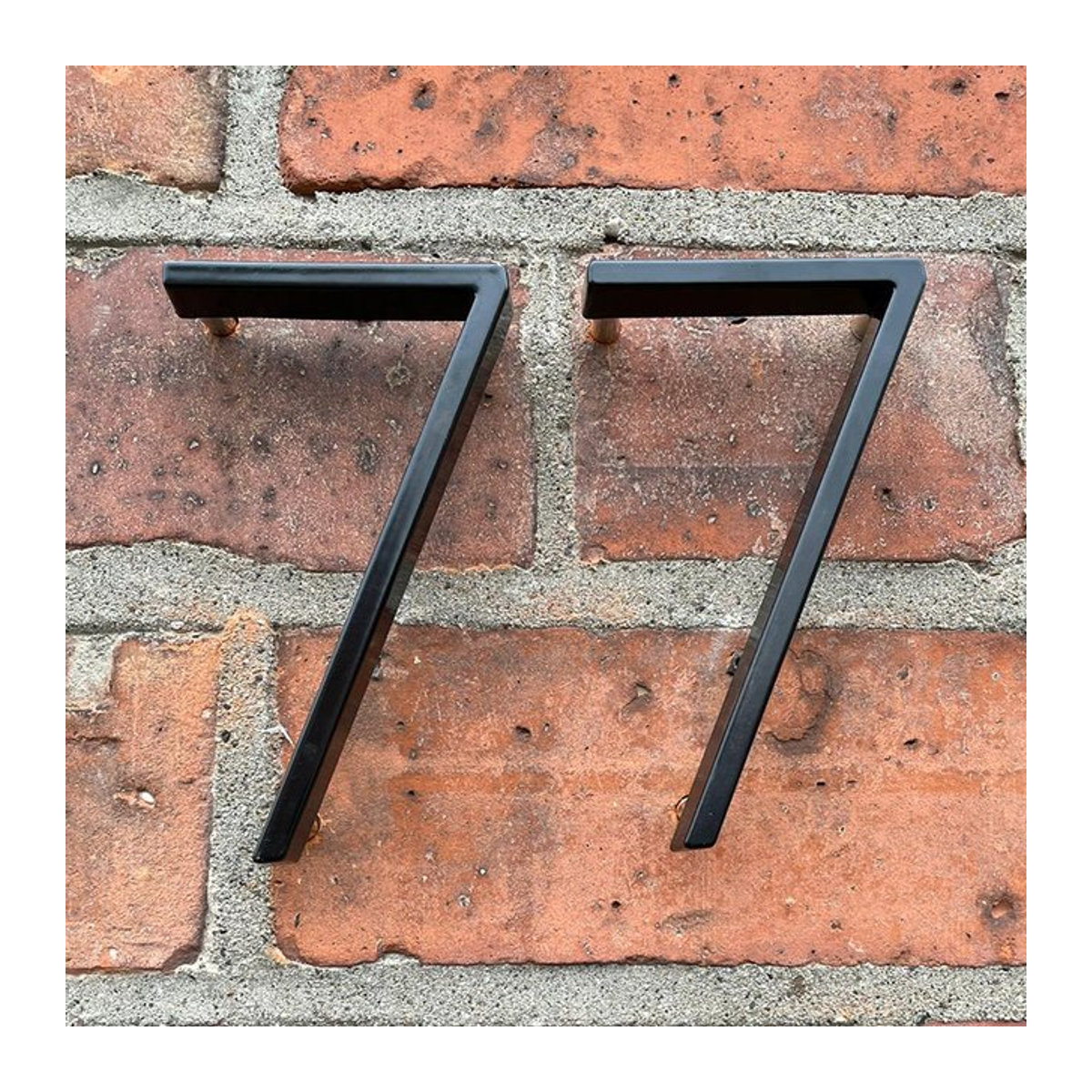 Schwarze schwimmende Hausnummer aus Zinklegierung für den Außenbereich, Modernes Design für Briefkasten und Wohnungstür, Breite: 12,5 cm - Bild 1