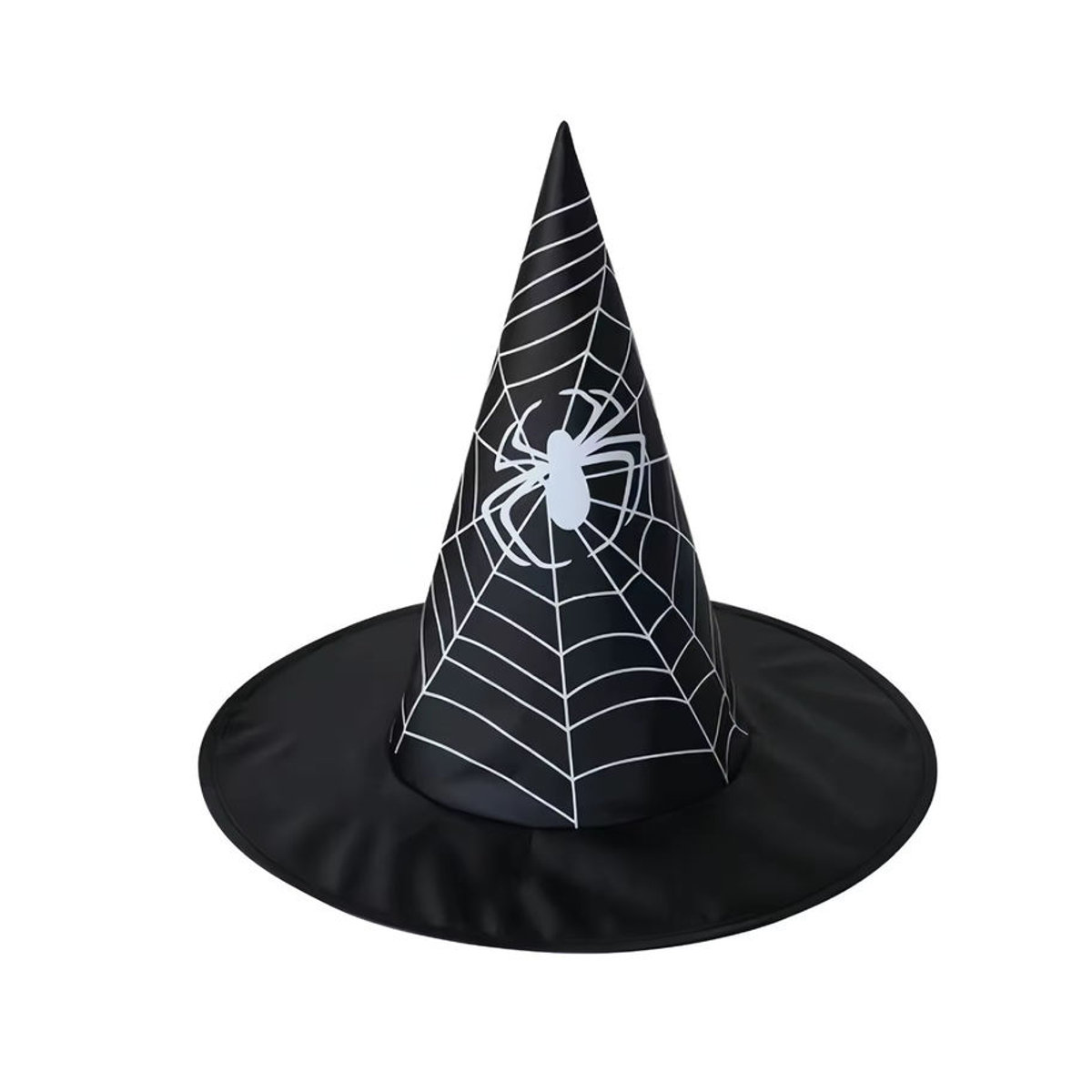Schwarzer Hexenhut als hängendes Halloween-Dekorationsornament für Kinder und Erwachsene aus Textil - Bild 3