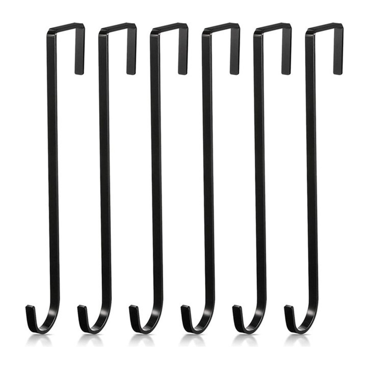 Schwarzer Kranz-Aufhänger aus Metall für die Haustür, minimalistischer Kranz-Haken für 12 Zoll oder 15 Zoll Kränze - Bild 1