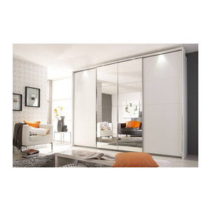 Schwebetürenschrank Rauch Syncrono Modern in Weiß B/H/T: 315 x 228 x 57 cm