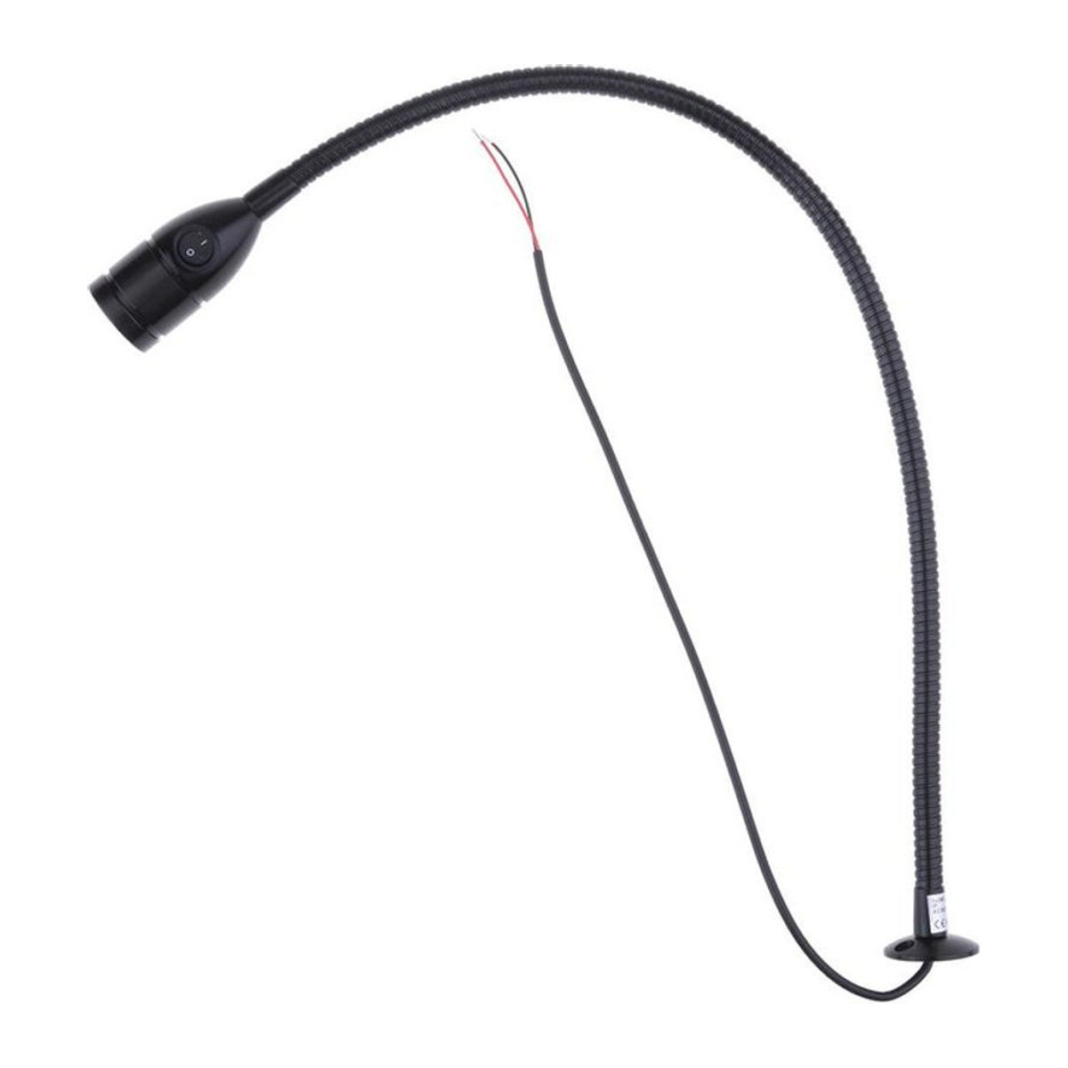 Schwenkbare Marine Boot Tischlampe mit integriertem Leselicht und Druckknopfschalter, Schwarz, 12V Strahler - Bild 1