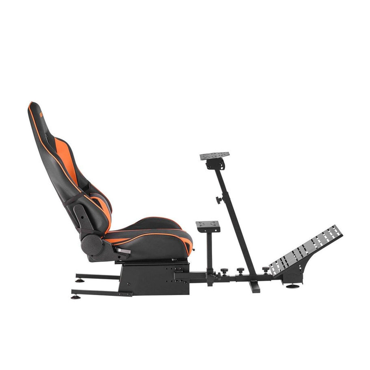 Schwerlast Rennlenkradständer Simulator Cockpit von Buying Solutions, MB in Schwarz aus Stahl mit Kunstleder und Stoff, kompatibel mit Logitech G25, G27, G29, G920, G923 sowie Thrustmaster T300RS, TX F458 und T500RS - Bild 6