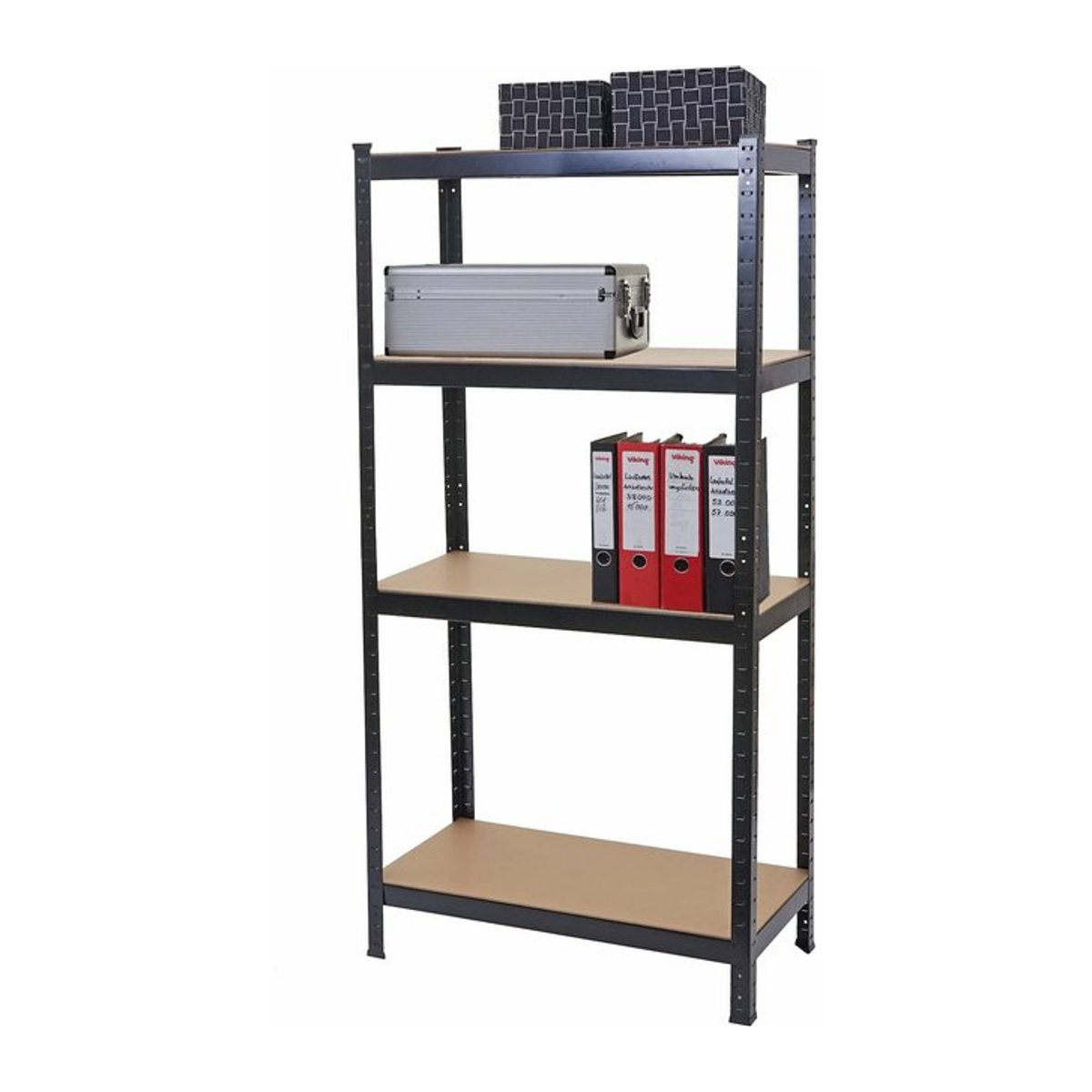 Schwerlastregal MCW-D67 Werkstattregal Steckregal in Schwarz, B/T/H: 160 x 80 x 40 cm - Bild 1
