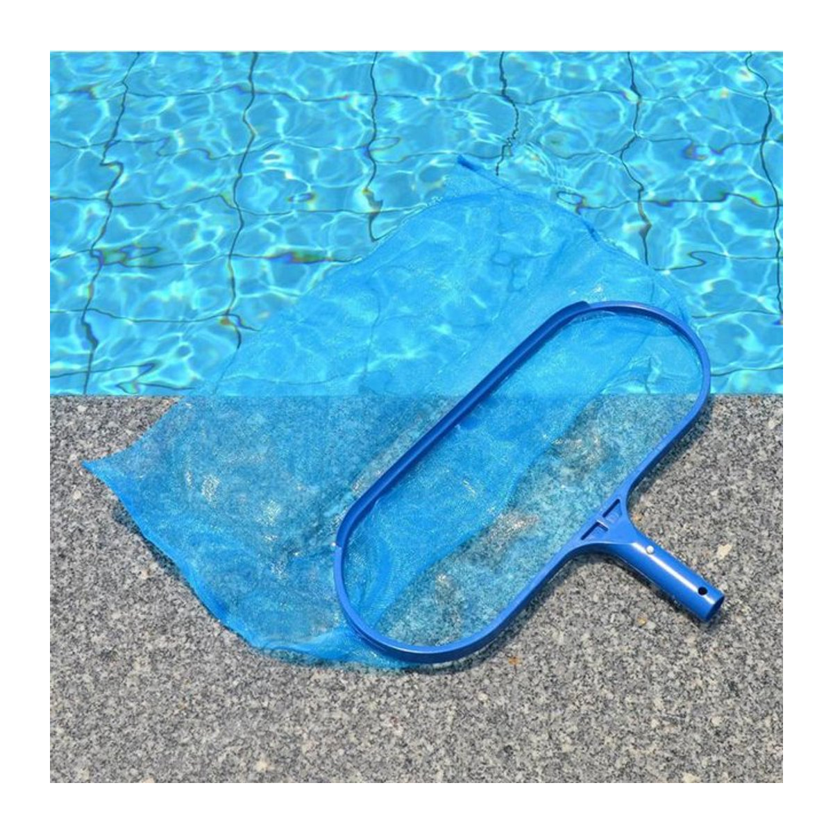 Schwimmbad Reinigungsnetz für Tiefwasser mit Blattpicker und Müllfang für die Poolpflege - Bild 1