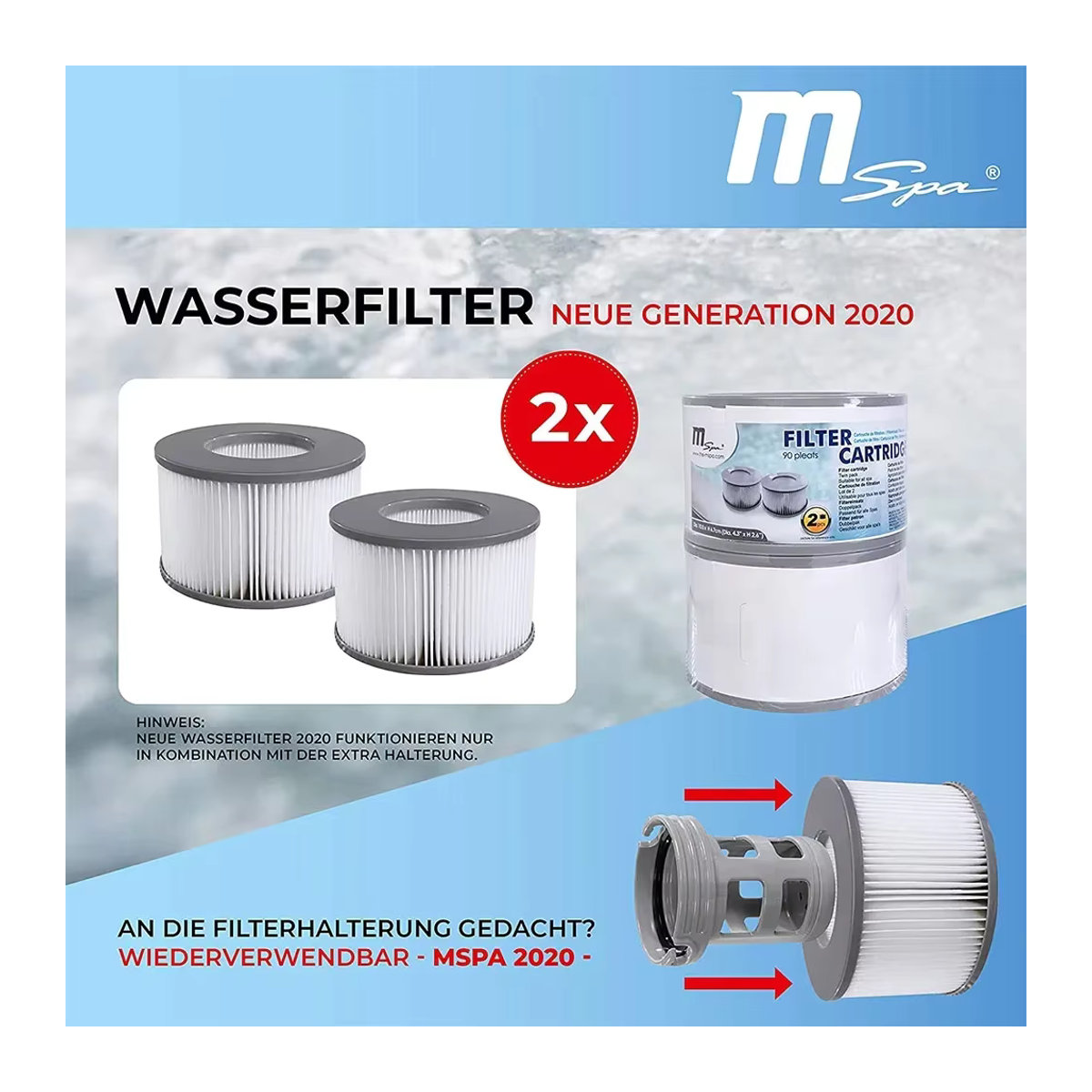 Schwimmbadfilter für MSPA Modelle wie Toskana, Camaro, Alpine, Silver Cloud, Tekapo, Mono, Reve, Bliss, Baikal, Lite Nest und Starry Aurora - Bild 5