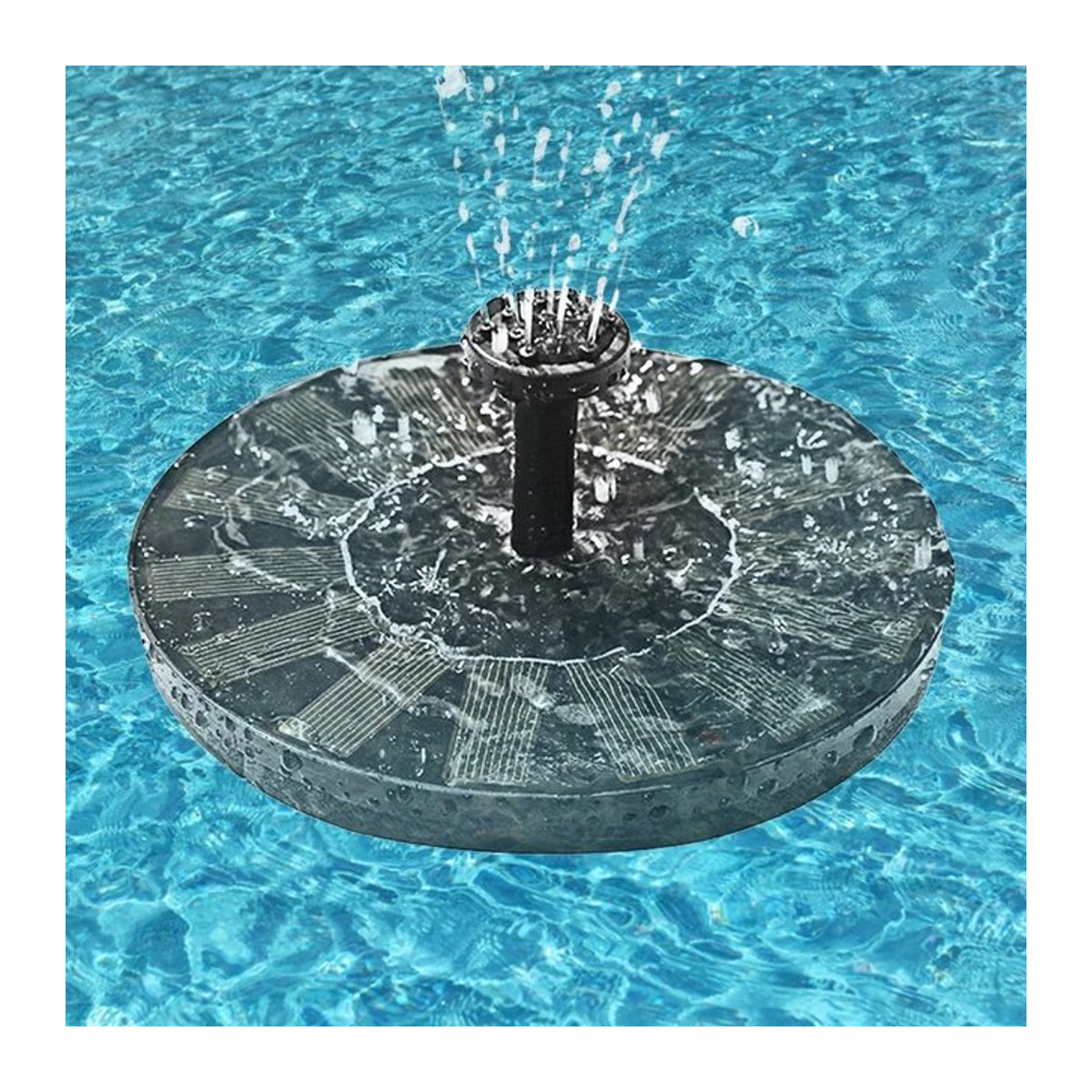 Schwimmende Solarbrunnenpumpen für Vogelbad und Gartenteich, B/T/H: 13 x 16 x 18 cm - Bild 1