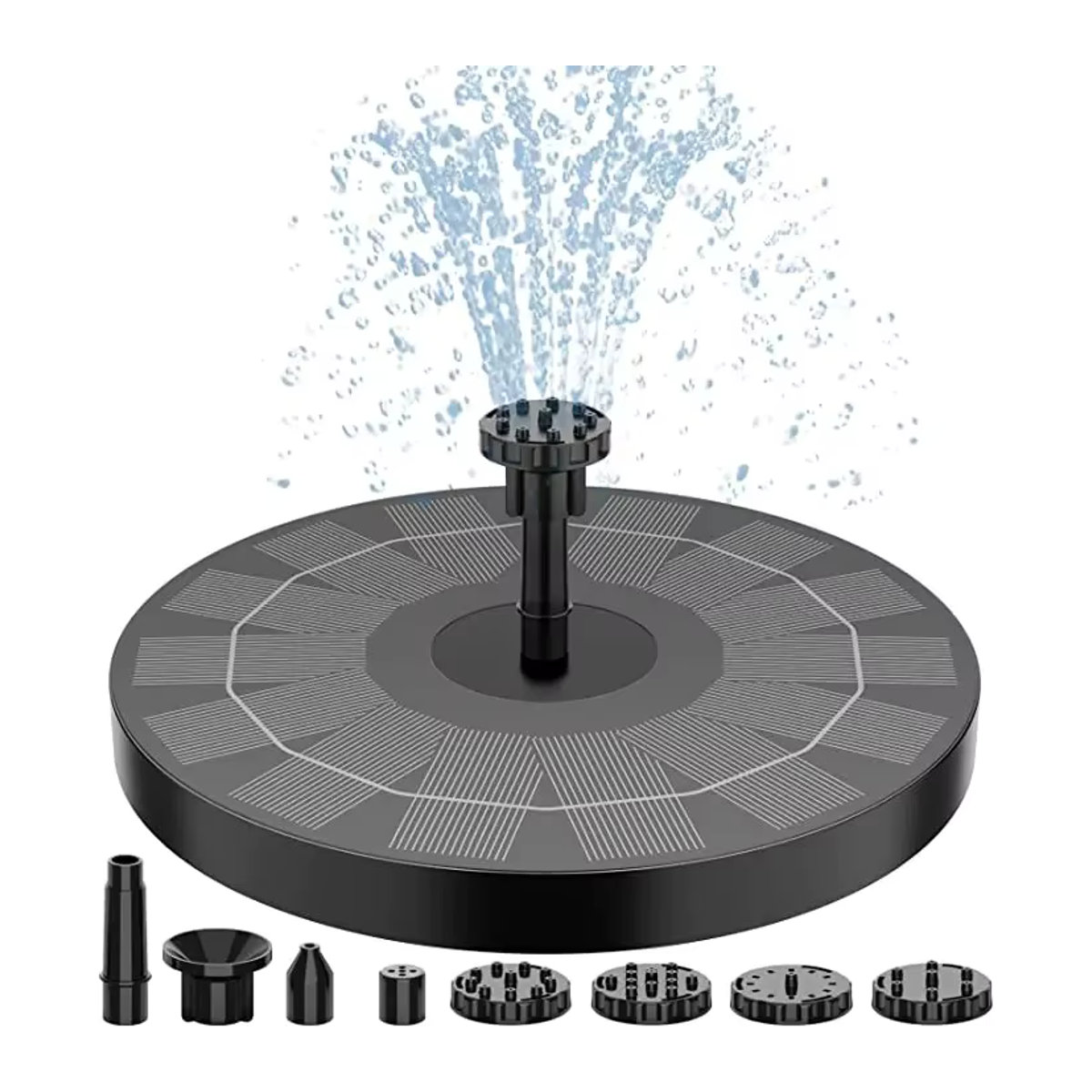 Schwimmende Solarpumpe für Brunnen, Vogelbäder, Pool und Teich, Farbe: Schwarz, Durchmesser: 13 cm, 16 cm oder 18 cm - Bild 4