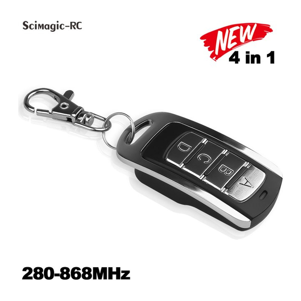 Scimagic-RC Universal-Mehrfrequenz-Fernbedienung Schwarz für Garagentore 280-868MHz SMG-008 SMG-008PLUS SMG-233 - Bild 1