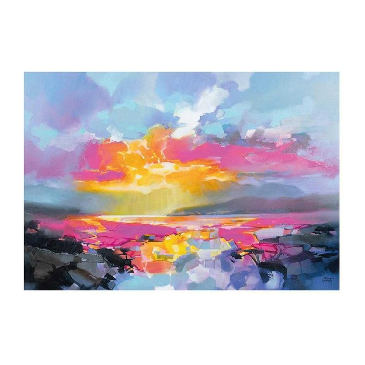 Scott Naismith Golden Awe Kunstdruck auf Papier, mehrfarbig und schwarz, B/H: 30 x 30 cm - Bild 1