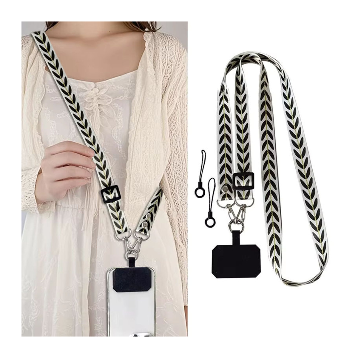 SDJZT Verstellbares Handy-Lanyard in Grün als universelles Anti-Verlust-Hängeseil für alle Handyhüllen - Bild 2