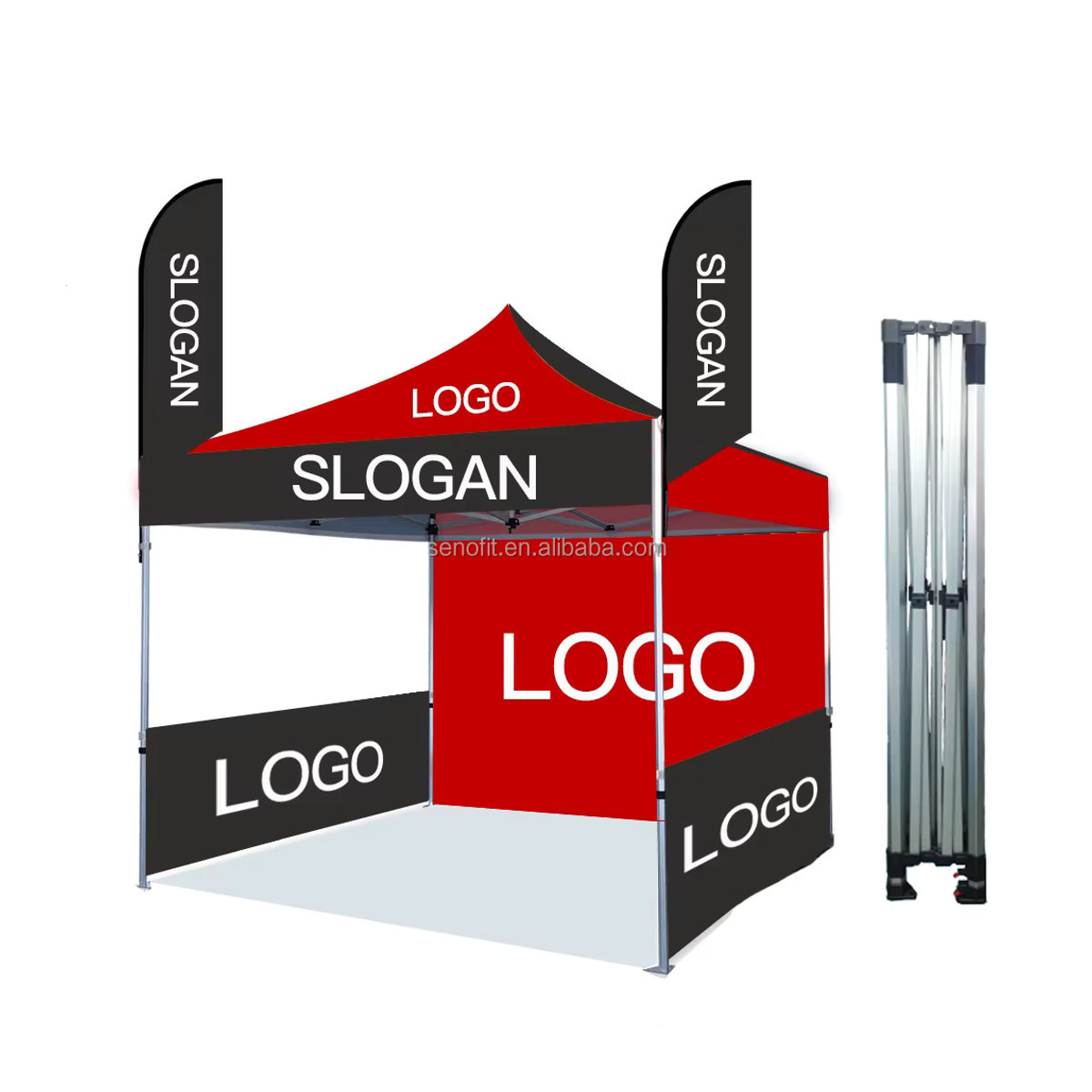 SEANOFIT Faltbares Pop-up Event-Festzelt aus Aluminium B: 200 cm, T: 300 cm, H: 60 cm - Bild 1