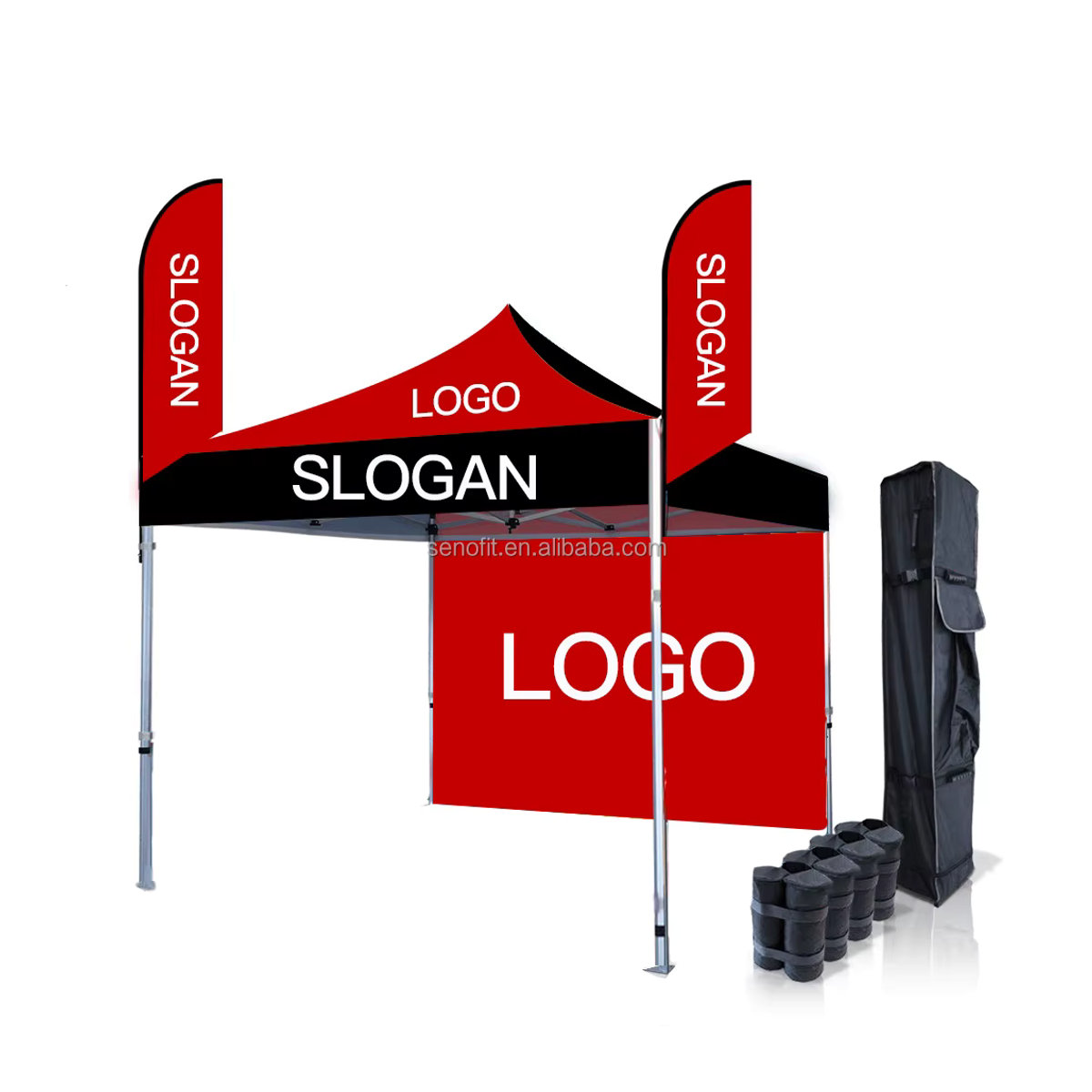 SEANOFIT Faltbares Pop-up Event-Festzelt aus Aluminium B: 200 cm, T: 300 cm, H: 60 cm - Bild 2