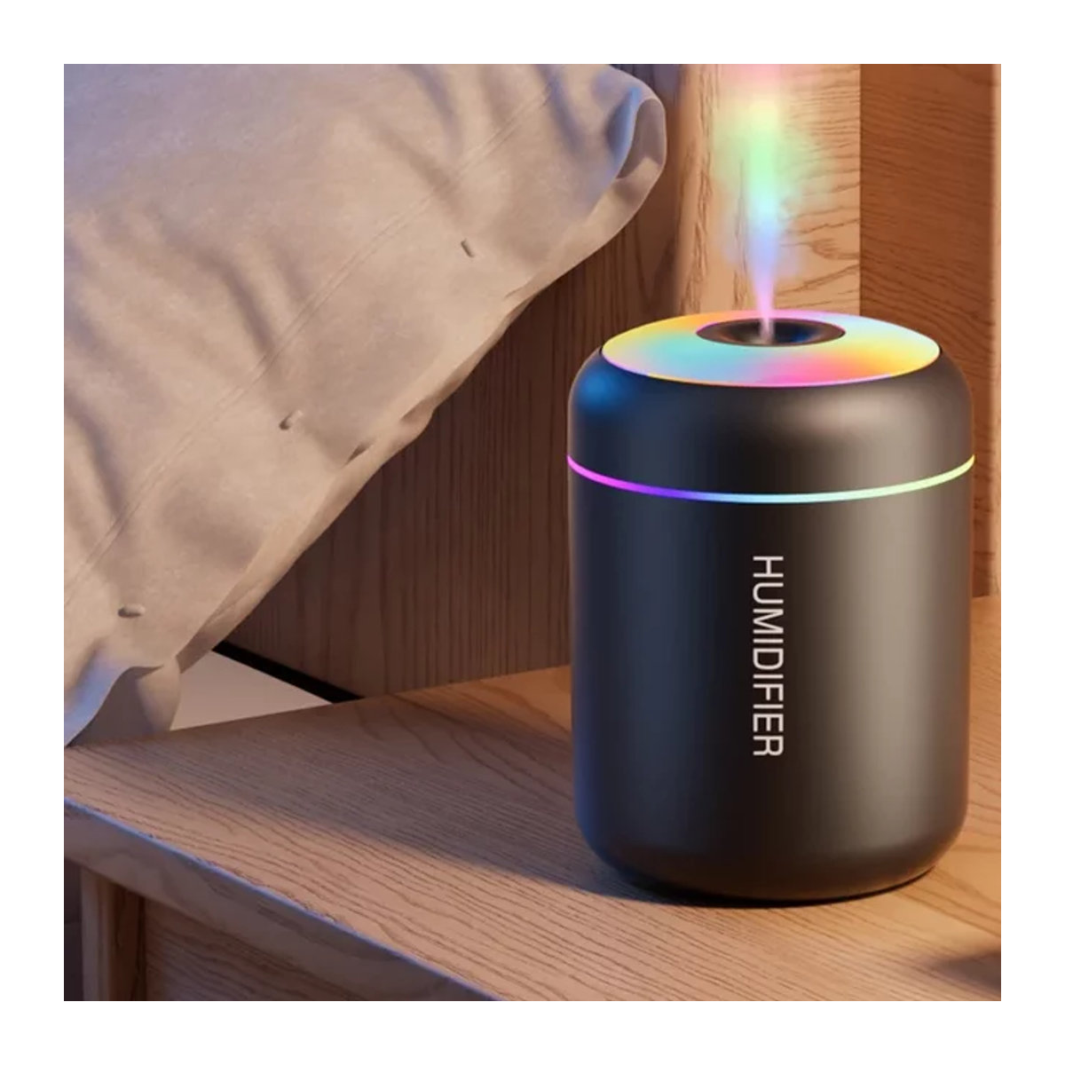 Searide Mini Luftbefeuchter und Aroma Diffusor mit 180ml Fassungsvermögen, USB elektrisch, für Auto, Schlafzimmer und Zuhause, in Weiß oder Schwarz - Bild 1