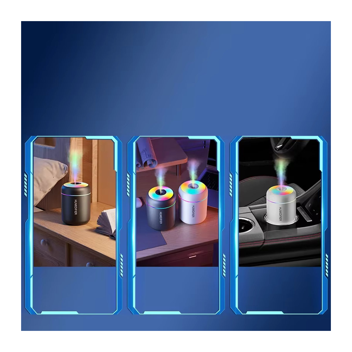 Searide Mini Luftbefeuchter und Aroma Diffusor mit 180ml Fassungsvermögen, USB elektrisch, für Auto, Schlafzimmer und Zuhause, in Weiß oder Schwarz - Bild 6