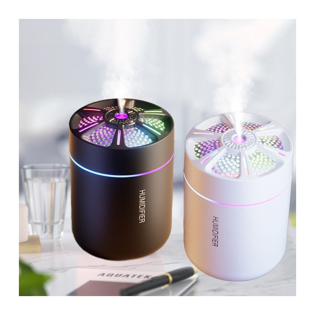 Seavidar Mini Luftbefeuchter und Aromatherapie Diffusor mit 180 ml Fassungsvermögen in Schwarz oder Weiß - Bild 1