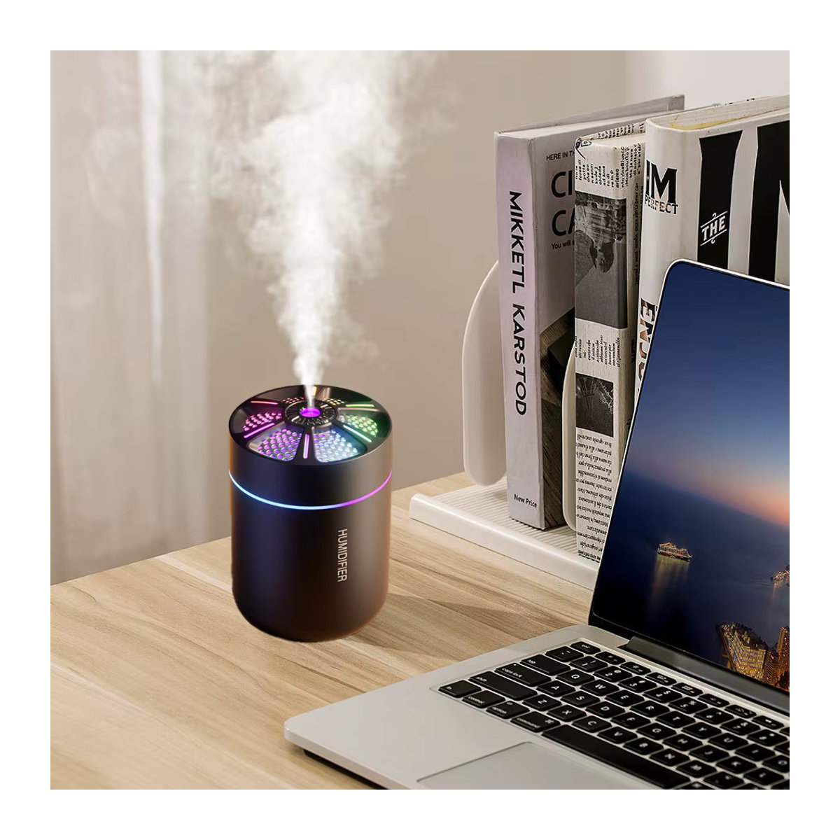 Seavidar Mini Luftbefeuchter und Aromatherapie Diffusor mit 180 ml Fassungsvermögen in Schwarz oder Weiß - Bild 3