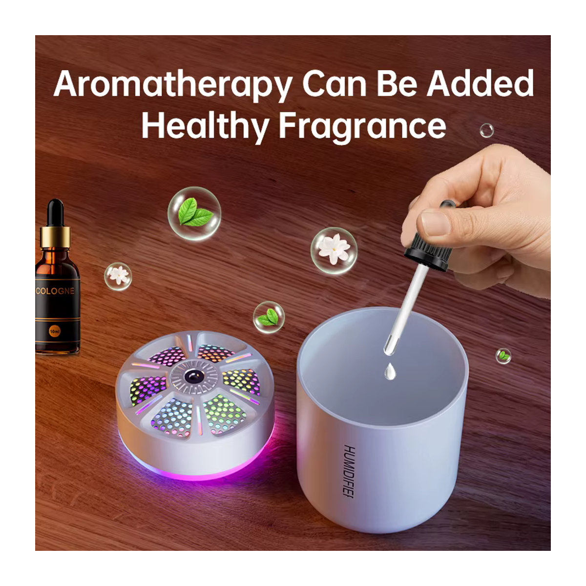 Seavidar Mini Luftbefeuchter und Aromatherapie Diffusor mit 180 ml Fassungsvermögen in Schwarz oder Weiß - Bild 6