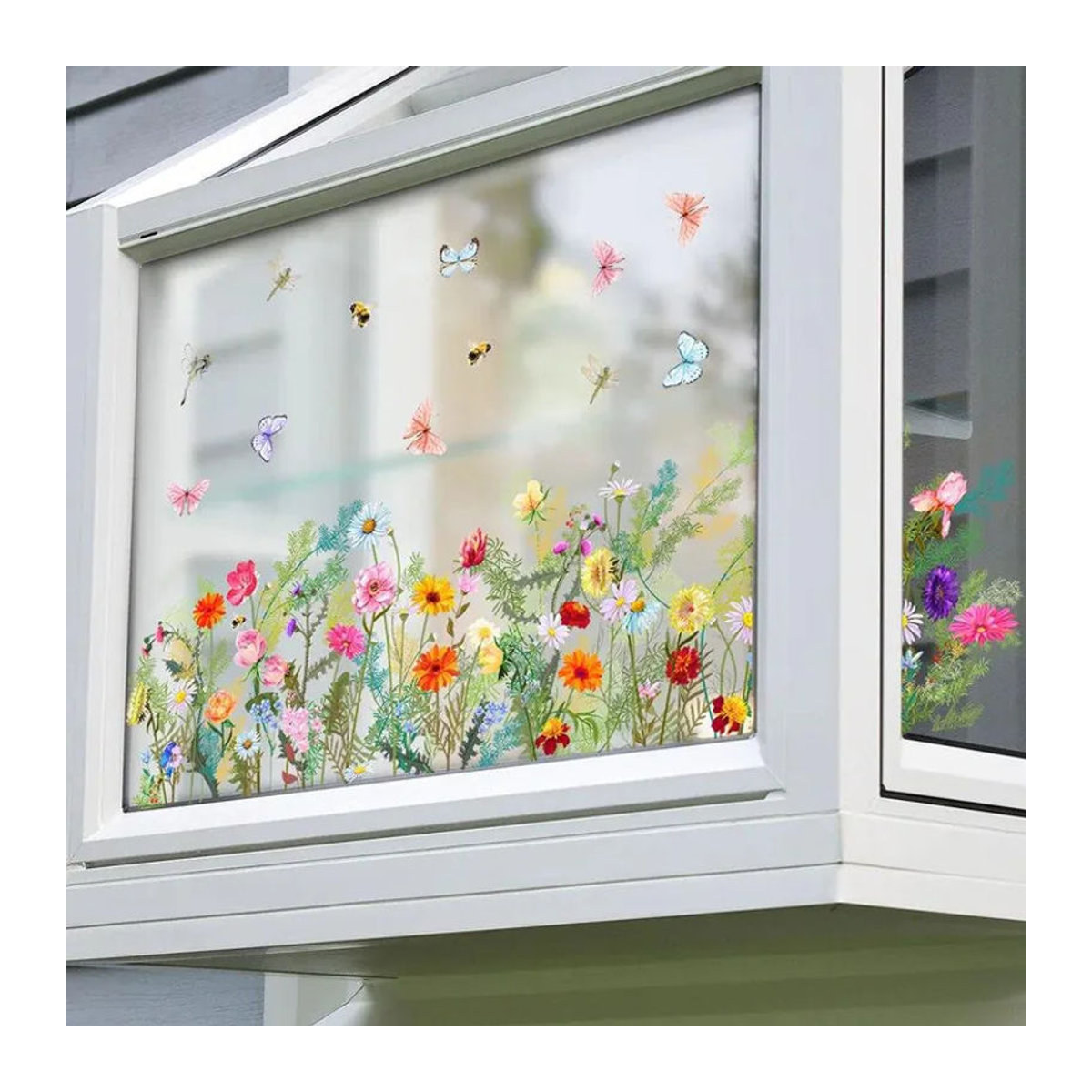 SEEQS Wandaufkleber mit Blumen und Schmetterlingen in Mehrfarbig für Wohnzimmer und Schlafzimmer - Bild 4