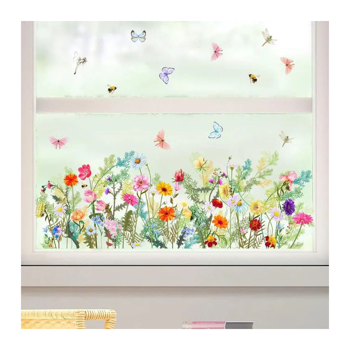 SEEQS Wandaufkleber mit Blumen und Schmetterlingen in Mehrfarbig für Wohnzimmer und Schlafzimmer - Bild 5
