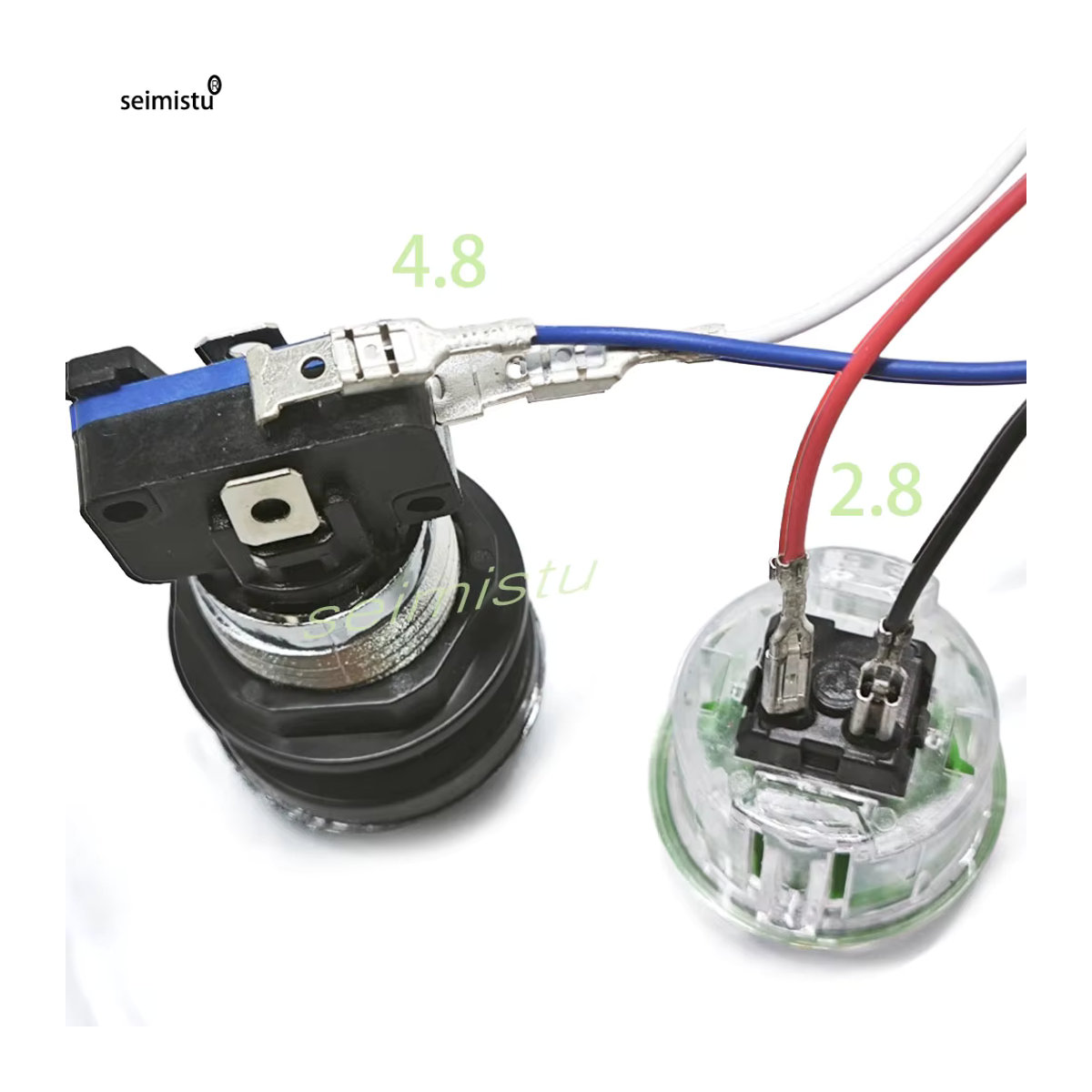 Seimistu 2-poliges DuPont-Anschlusskabel H2.54 in Mehrfarbig, 20 Stück für Zero Delay Arcade, USB-Board, Happ-Joystick und SANWA-Druckknöpfe - Bild 2