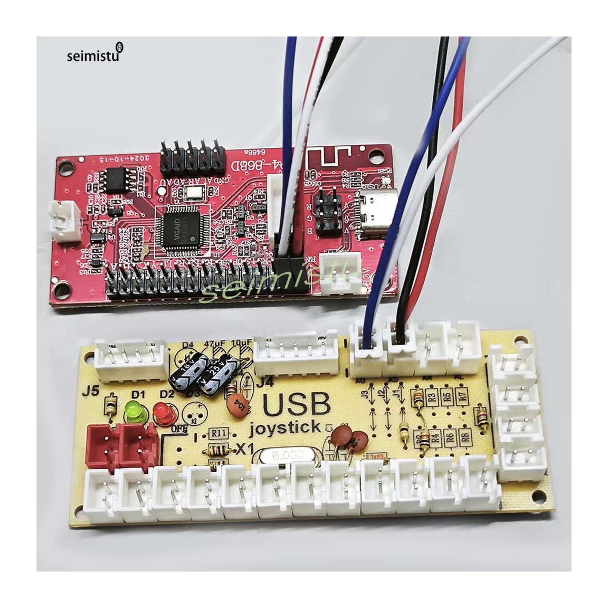 Seimistu 2-poliges DuPont-Anschlusskabel H2.54 in Mehrfarbig, 20 Stück für Zero Delay Arcade, USB-Board, Happ-Joystick und SANWA-Druckknöpfe - Bild 4