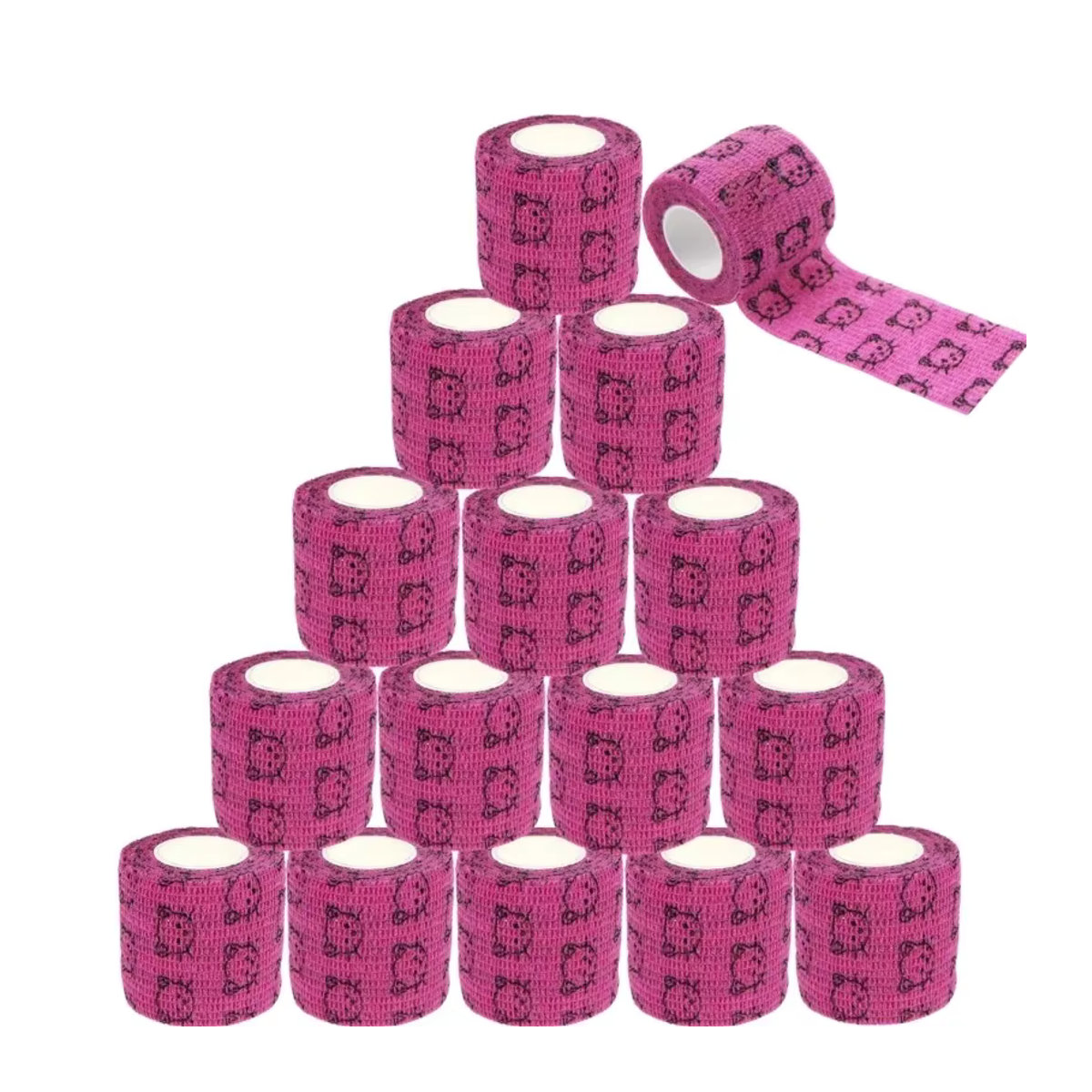 Selbstklebende Einweg-elastische Bandage in Rosa, 5 cm x 4,5 m, als Mullband für Erste-Hilfe-Zubehör und Tattoo-Zubehör - Bild 6