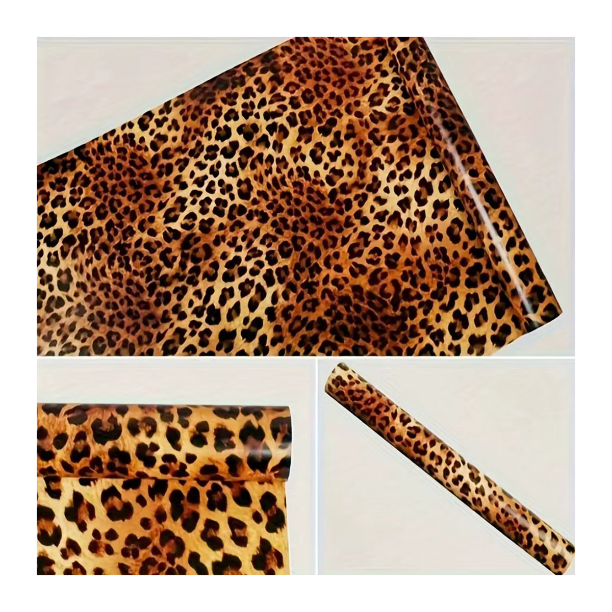 Selbstklebende Wandaufkleber im Leoparden-Design in Braun für Wohnzimmer, Schlafzimmer und Möbel - Bild 4
