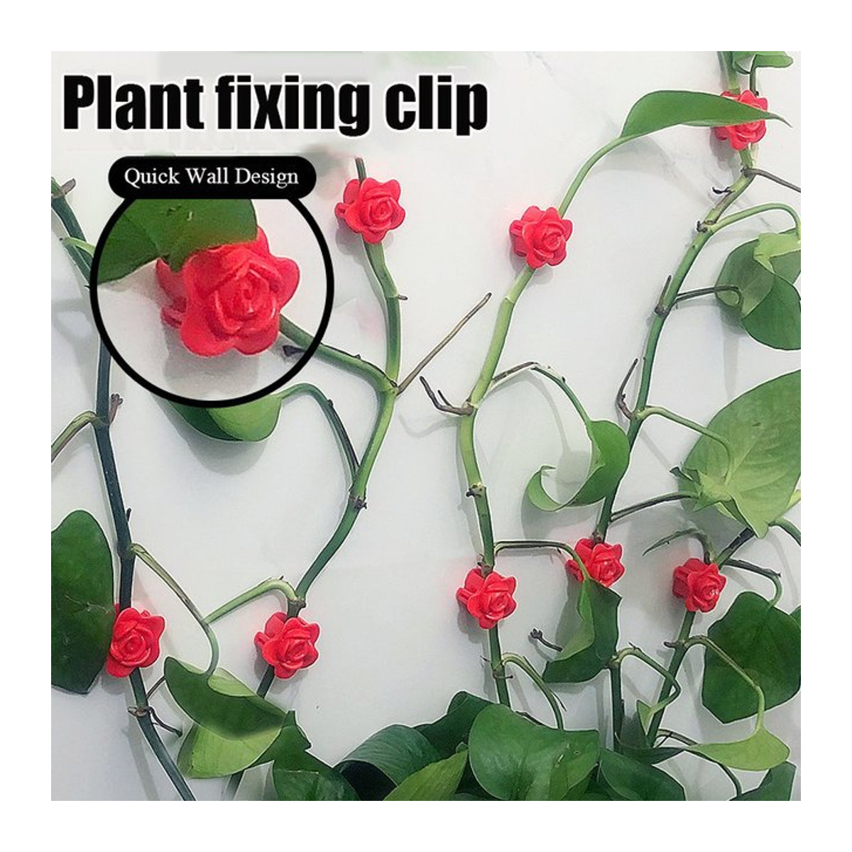 Selbstklebende Wandhalterungen für Kletterpflanzen und Reben zur Fixierung von Rosen und Rattan, 10 oder 50 Stück - Bild 1
