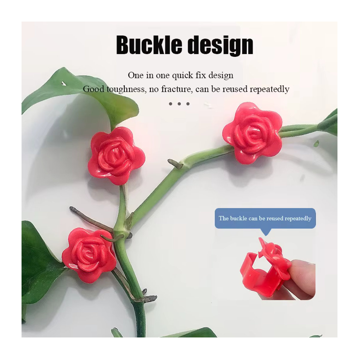Selbstklebende Wandhalterungen für Kletterpflanzen und Reben zur Fixierung von Rosen und Rattan, 10 oder 50 Stück - Bild 2