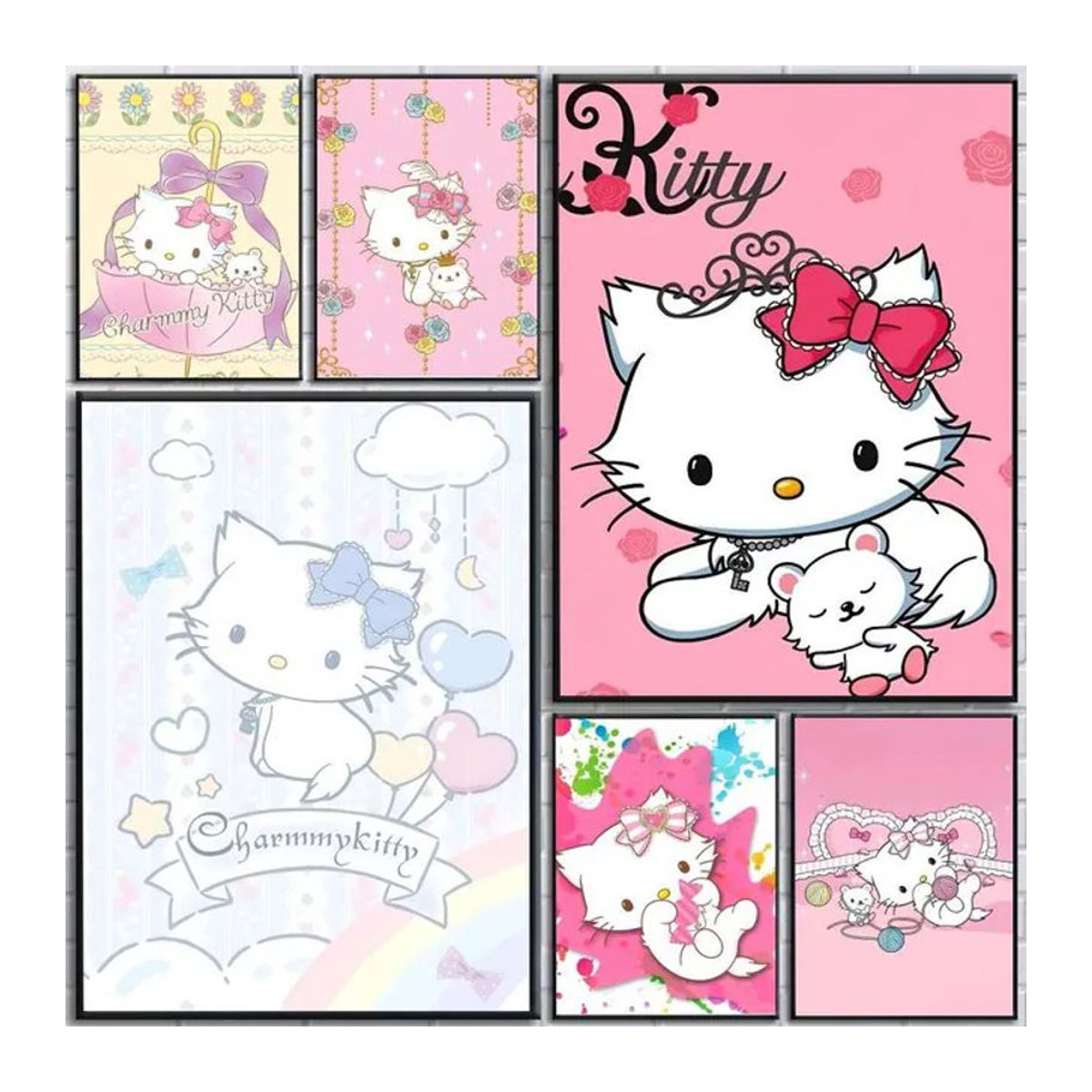 Selbstklebender Anime C-Charmmy K-itty Poster aus Papier, mehrfarbige Wanddekoration im Hochformat für dein Zuhause - Bild 1
