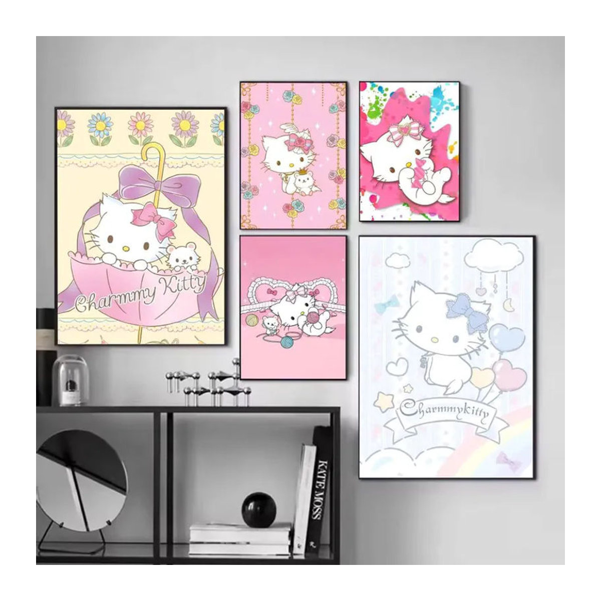 Selbstklebender Anime C-Charmmy K-itty Poster aus Papier, mehrfarbige Wanddekoration im Hochformat für dein Zuhause - Bild 2