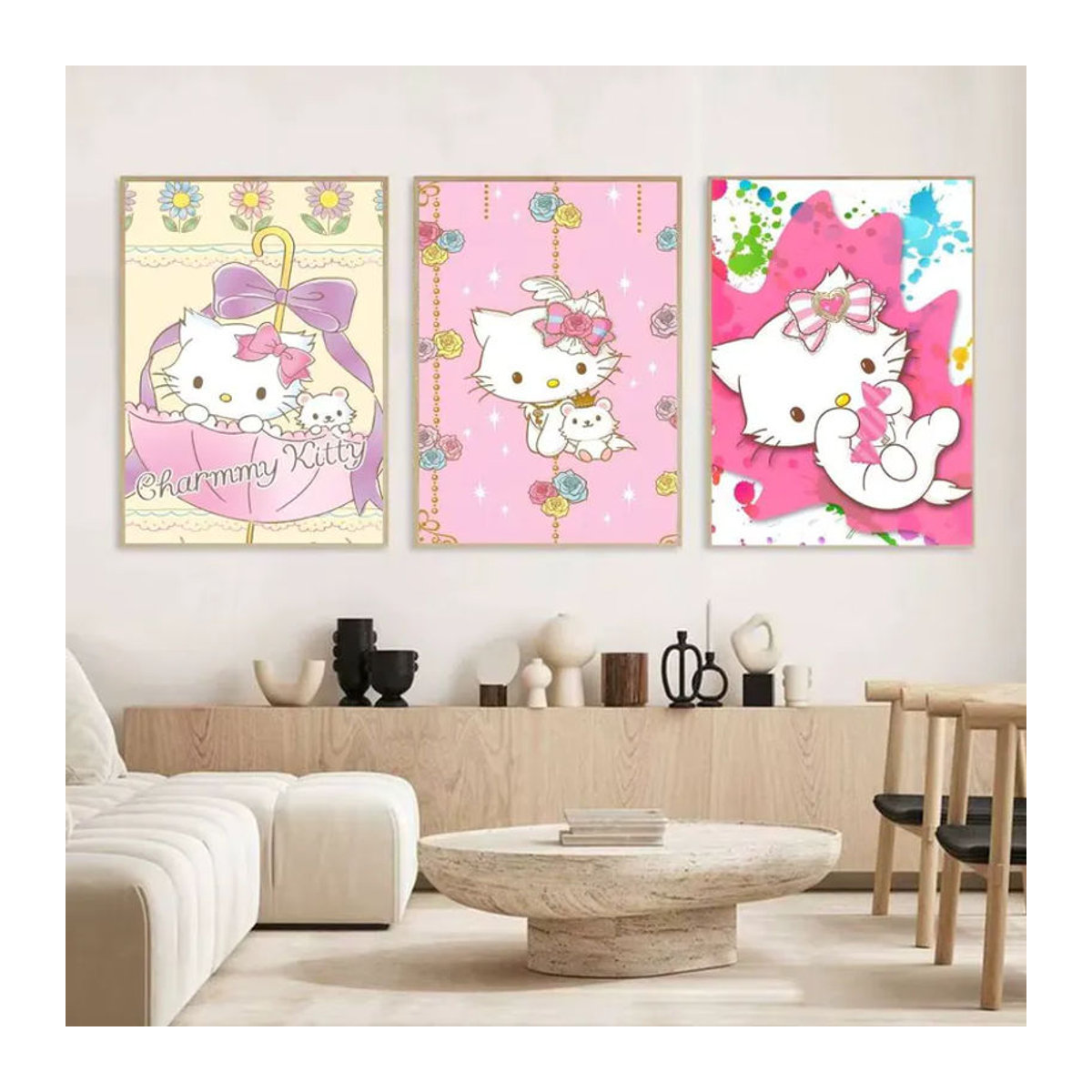 Selbstklebender Anime C-Charmmy K-itty Poster aus Papier, mehrfarbige Wanddekoration im Hochformat für dein Zuhause - Bild 3