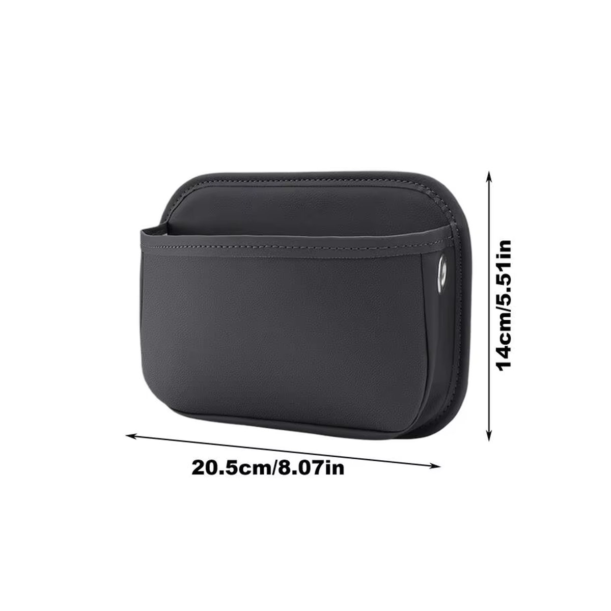 Selbstklebender Auto-Taschen-Organizer aus Leder in Schwarz für Telefon, Brillen und Schlüssel - Bild 5