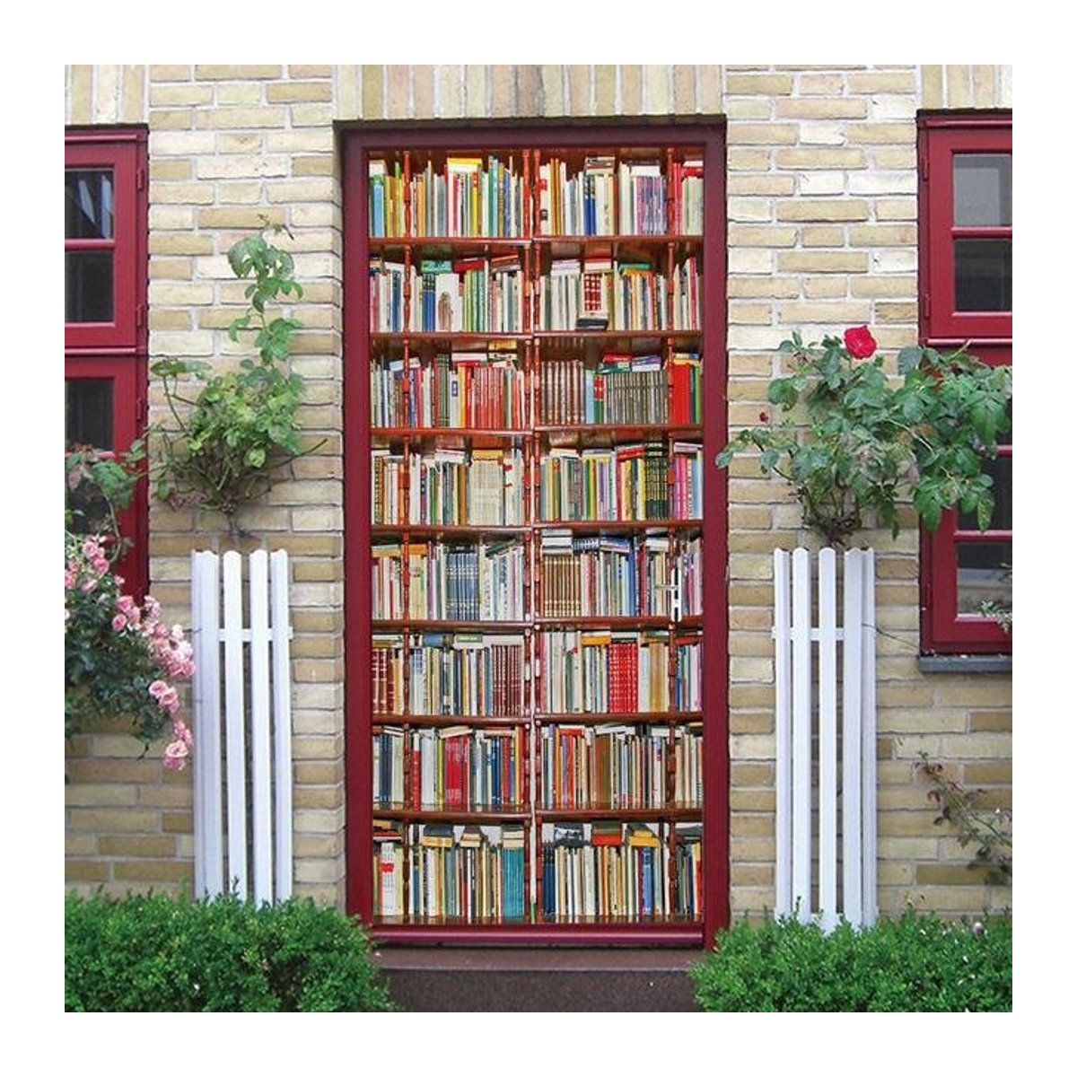 Selbstklebender Landschafts-Türaufkleber von Sticker House, 3D-Vinyl Wandbild für moderne Heimdekoration, mehrfarbig, ZMT-828 - Bild 1