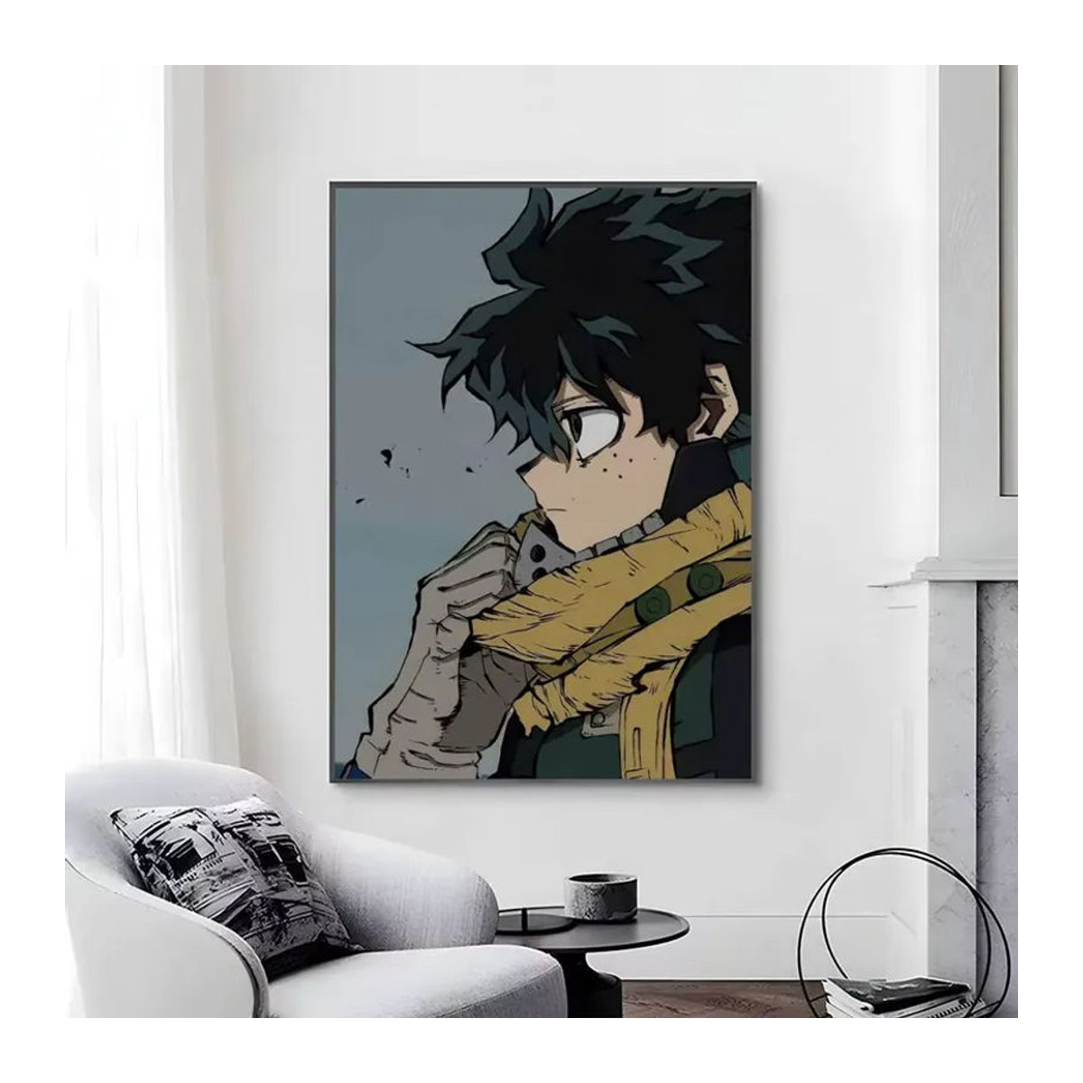 Selbstklebender Papierdruck mit Anime-Charakter Izuku Midoriya als mehrfarbiges Porträt für deine Wanddekoration - Bild 6