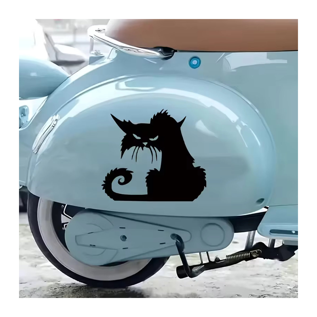 Selbstklebender Vinyl-Aufkleber für Fenster und Wände mit schwarzer Katzensilhouette, Breite: 13,5 cm, Höhe: 15 cm, Tiefe: 15 cm - Bild 3