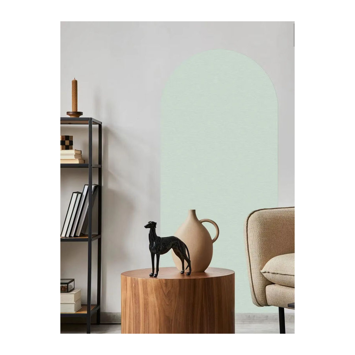 Selbstklebender Wandaufkleber in minimalistischem Design mit gewölbtem Muster, Breite: 80 cm, Höhe: 180 cm - Bild 2