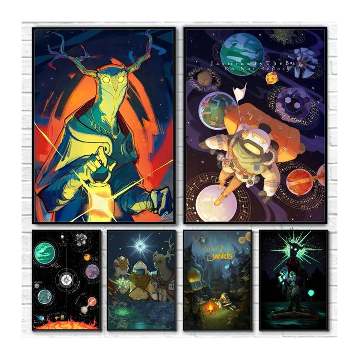 Selbstklebendes Anime Outer Wilds Filmspiel-Poster als Wandkunst für dein Zuhause, mehrfarbig, rechteckig - Bild 1