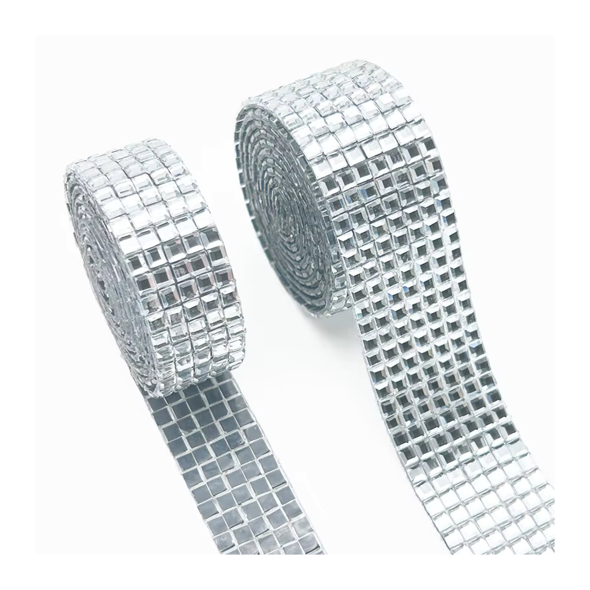 Selbstklebendes Aprille Kristallglas-Strass-Aufkleberband in Silber und Transparent für DIY-Kunsthandwerk und Dekoration - Bild 2
