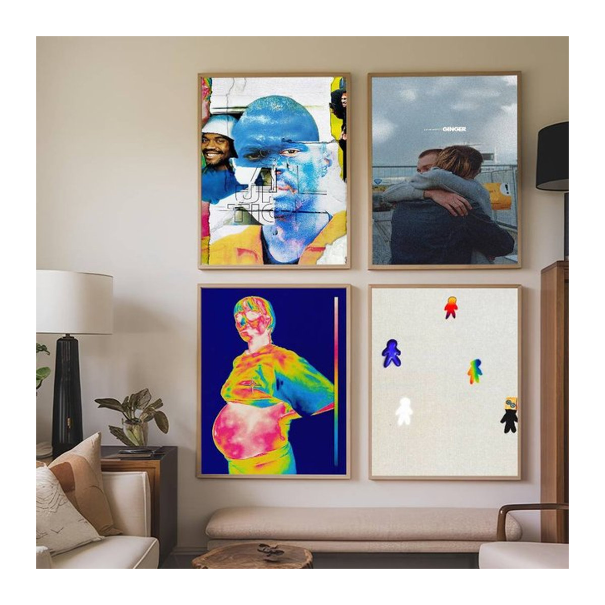 Selbstklebendes Brockhampton Poster-Gemälde in Vintage-Optik, mehrfarbiges Typografie-Porträt für deine Wanddekoration - Bild 1