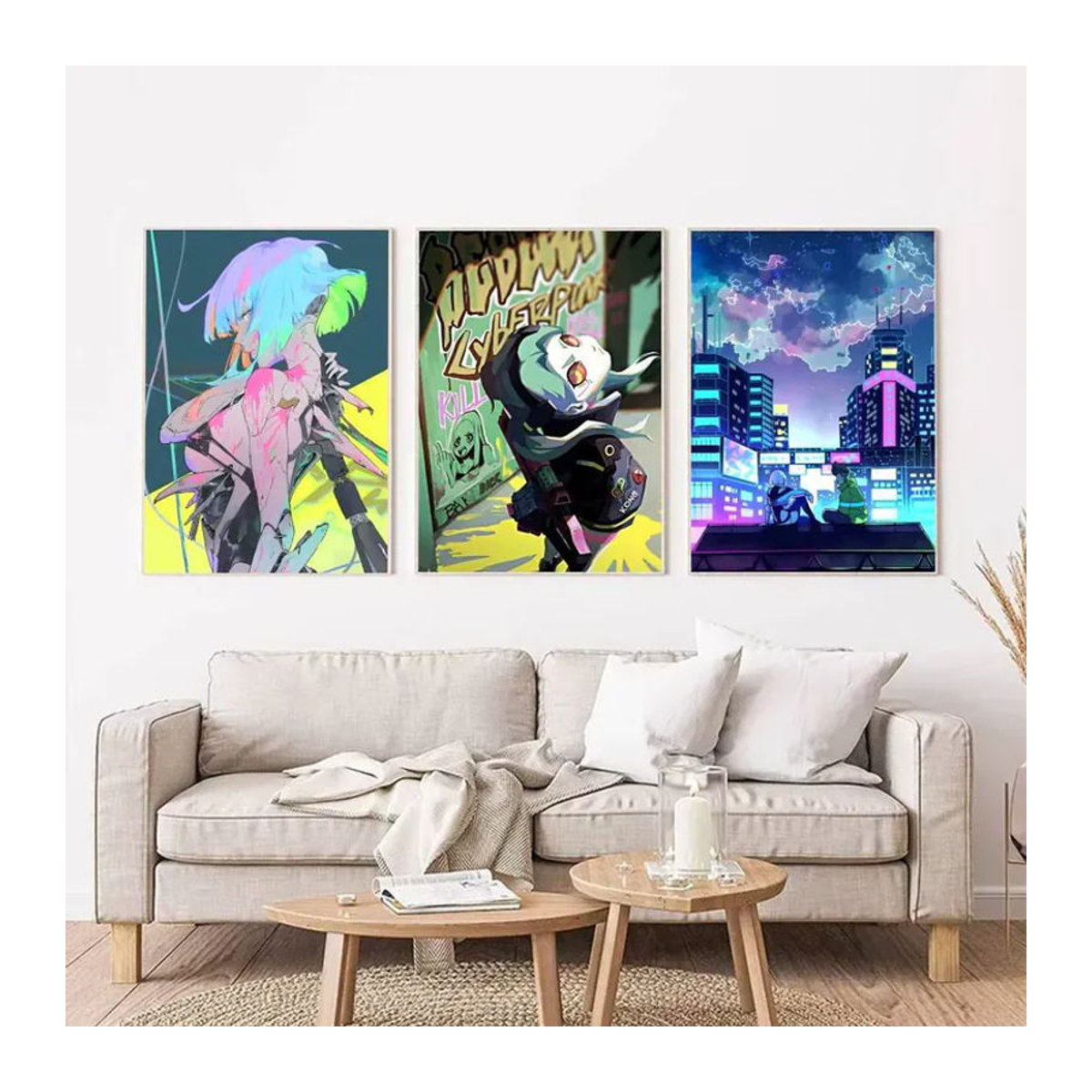 Selbstklebendes Cartoon-Anime-Cyber-Punk-Spiel-Poster von Bilibili, wasserfest, mehrfarbig, rechteckig - Bild 1